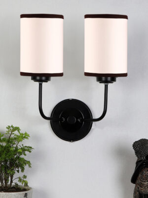 Ambika Home Dual Multicolor Cotton Wall Mounted Lamp Iron Base Decorative Wall Lamp for Living Room, Bedroom & Hallway