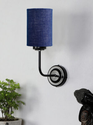 Ambika Home Blue Jute Wall Mounted Lamp Iron Base Decorative Wall Lamp for Living Room, Bedroom & Hallway