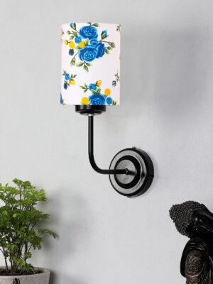 Ambika Home Multicolor cotton shade wall mounted lamp with iron base Decorative Wall Lamp for Living Room, Bedroom & Hallway