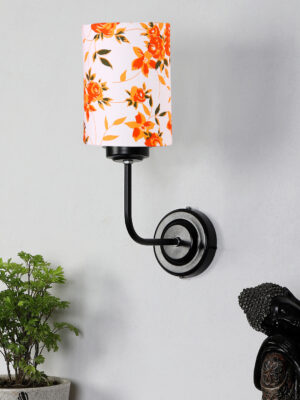 Ambika Home Multicolor cotton shade wall mounted lamp with iron base Decorative Wall Lamp for Living Room, Bedroom & Hallway