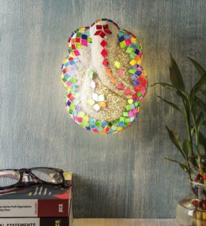 Ambika Home Multicolor Ganesh Ji Wall Mounted Lamp for Home, Room & Entrance