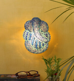 Ambika Home Multicolor Ganesh Ji Wall Lamp for Room, Entrance & Home Decor